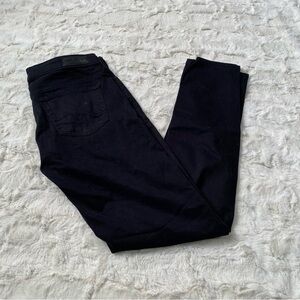 AG Adriano Goldschmied Women's Size 25 Black The Stevie Slim Straight Ankle Jean